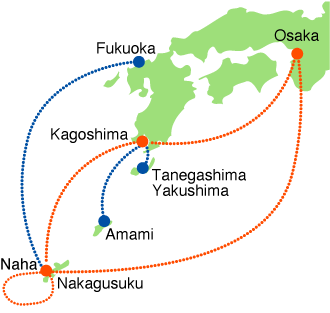 大阪ー沖縄