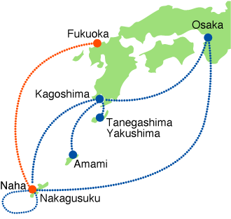 福岡ー沖縄